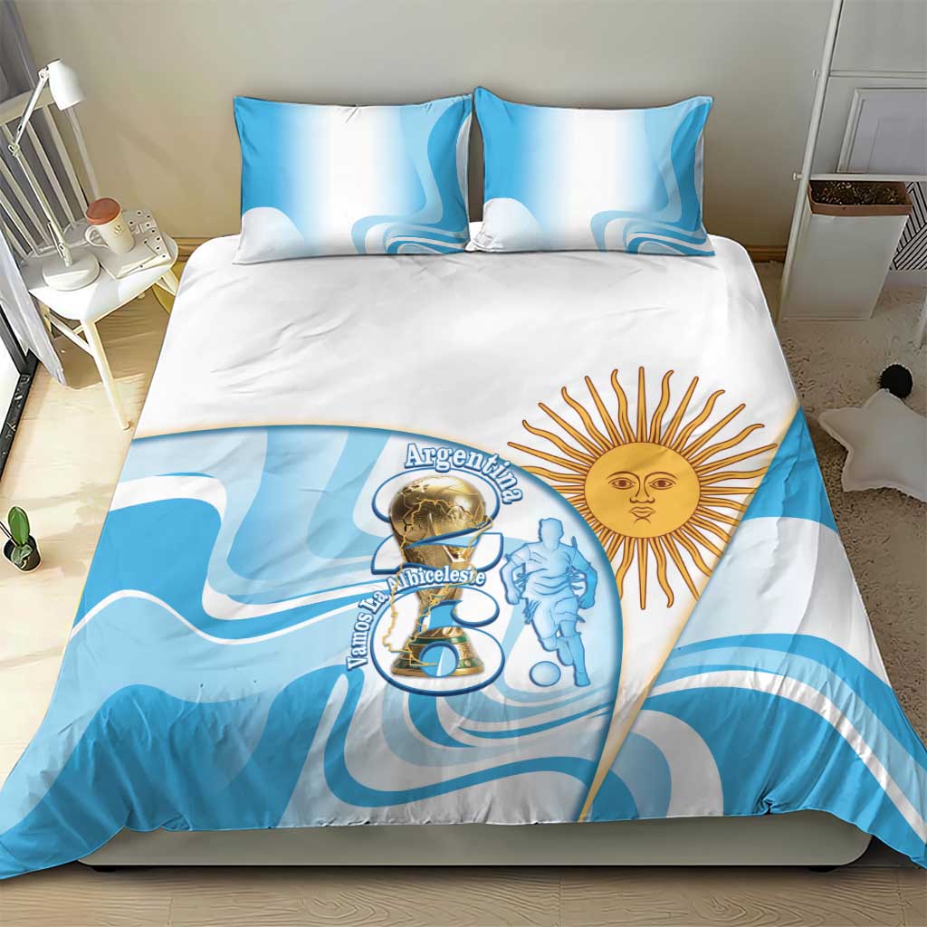 Argentina Football Bedding Set 2026 Trophy Vamos La Albiceleste - Wonder Print Shop