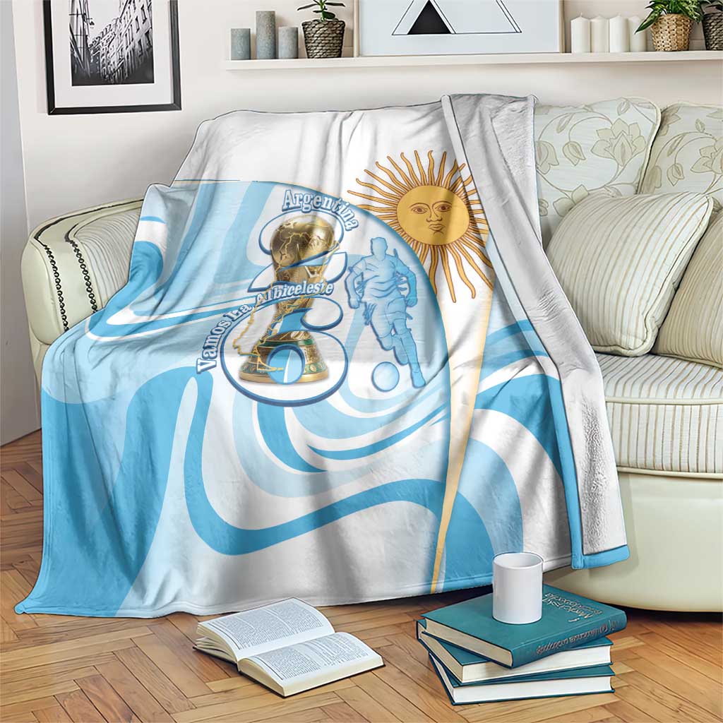 Argentina Football Blanket 2026 Trophy Vamos La Albiceleste - Wonder Print Shop