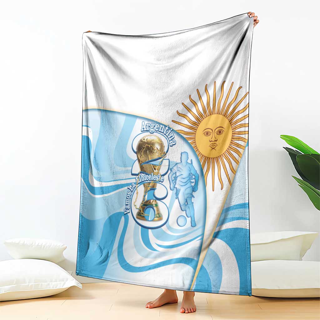 Argentina Football Blanket 2026 Trophy Vamos La Albiceleste - Wonder Print Shop