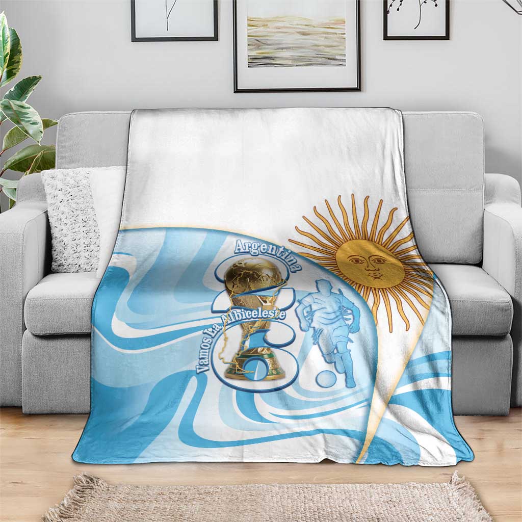 Argentina Football Blanket 2026 Trophy Vamos La Albiceleste - Wonder Print Shop