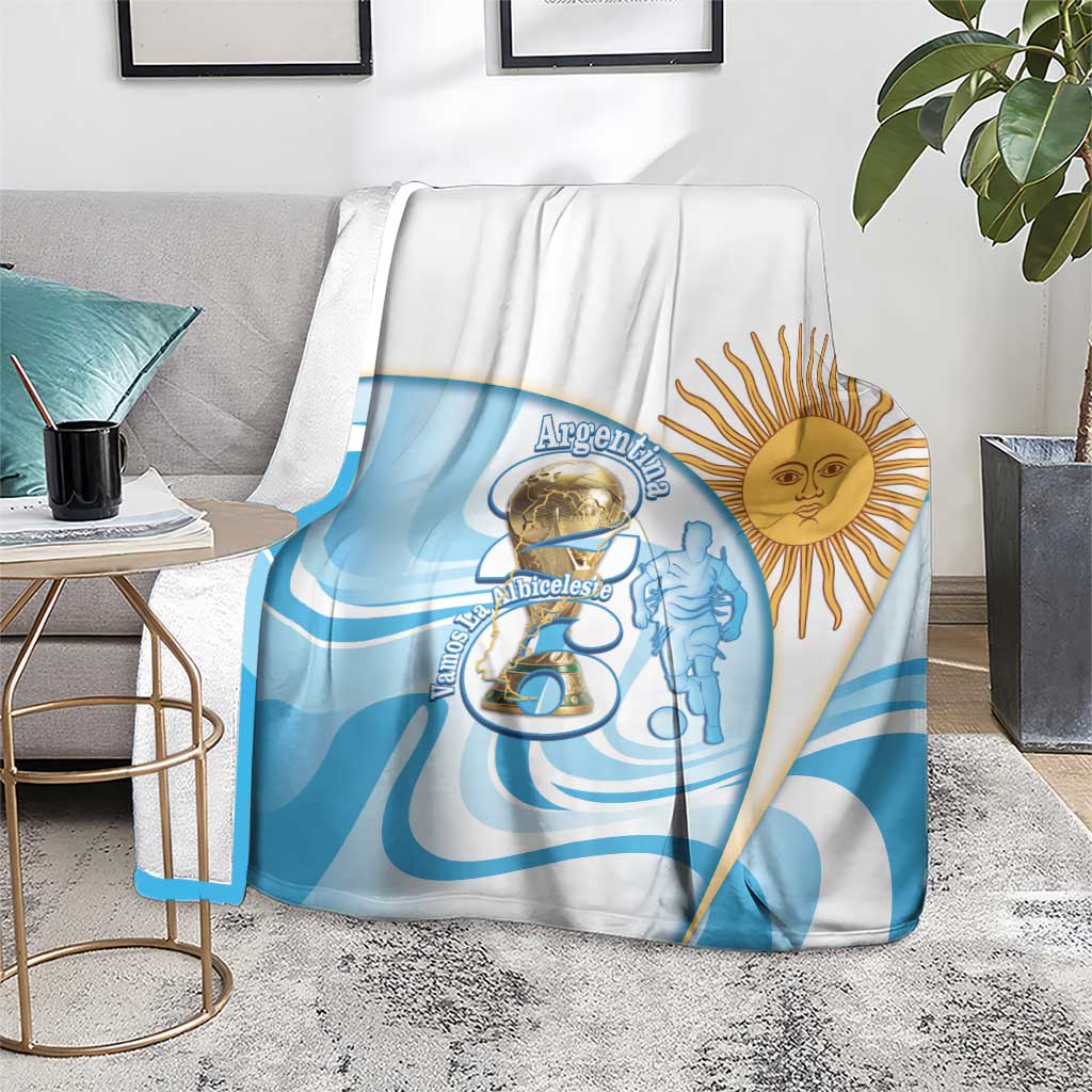 Argentina Football Blanket 2026 Trophy Vamos La Albiceleste - Wonder Print Shop