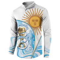 Argentina Football Personalized Button Sweatshirt 2026 Trophy Vamos La Albiceleste - Wonder Print Shop