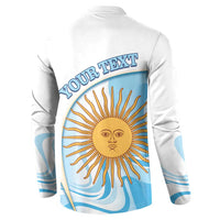 Argentina Football Personalized Button Sweatshirt 2026 Trophy Vamos La Albiceleste - Wonder Print Shop