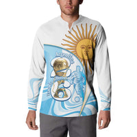 Argentina Football Personalized Button Sweatshirt 2026 Trophy Vamos La Albiceleste - Wonder Print Shop