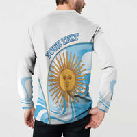 Argentina Football Personalized Button Sweatshirt 2026 Trophy Vamos La Albiceleste - Wonder Print Shop