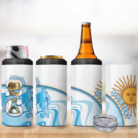 Argentina Football Personalized 4 in 1 Can Cooler Tumbler 2026 Trophy Vamos La Albiceleste - Wonder Print Shop