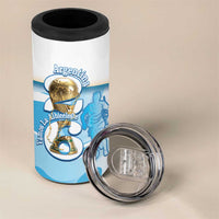 Argentina Football Personalized 4 in 1 Can Cooler Tumbler 2026 Trophy Vamos La Albiceleste - Wonder Print Shop
