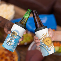 Argentina Football Personalized 4 in 1 Can Cooler Tumbler 2026 Trophy Vamos La Albiceleste - Wonder Print Shop