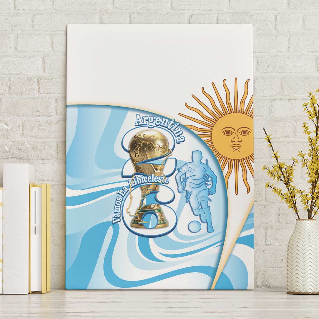 Argentina Football Canvas Wall Art 2026 Trophy Vamos La Albiceleste - Wonder Print Shop