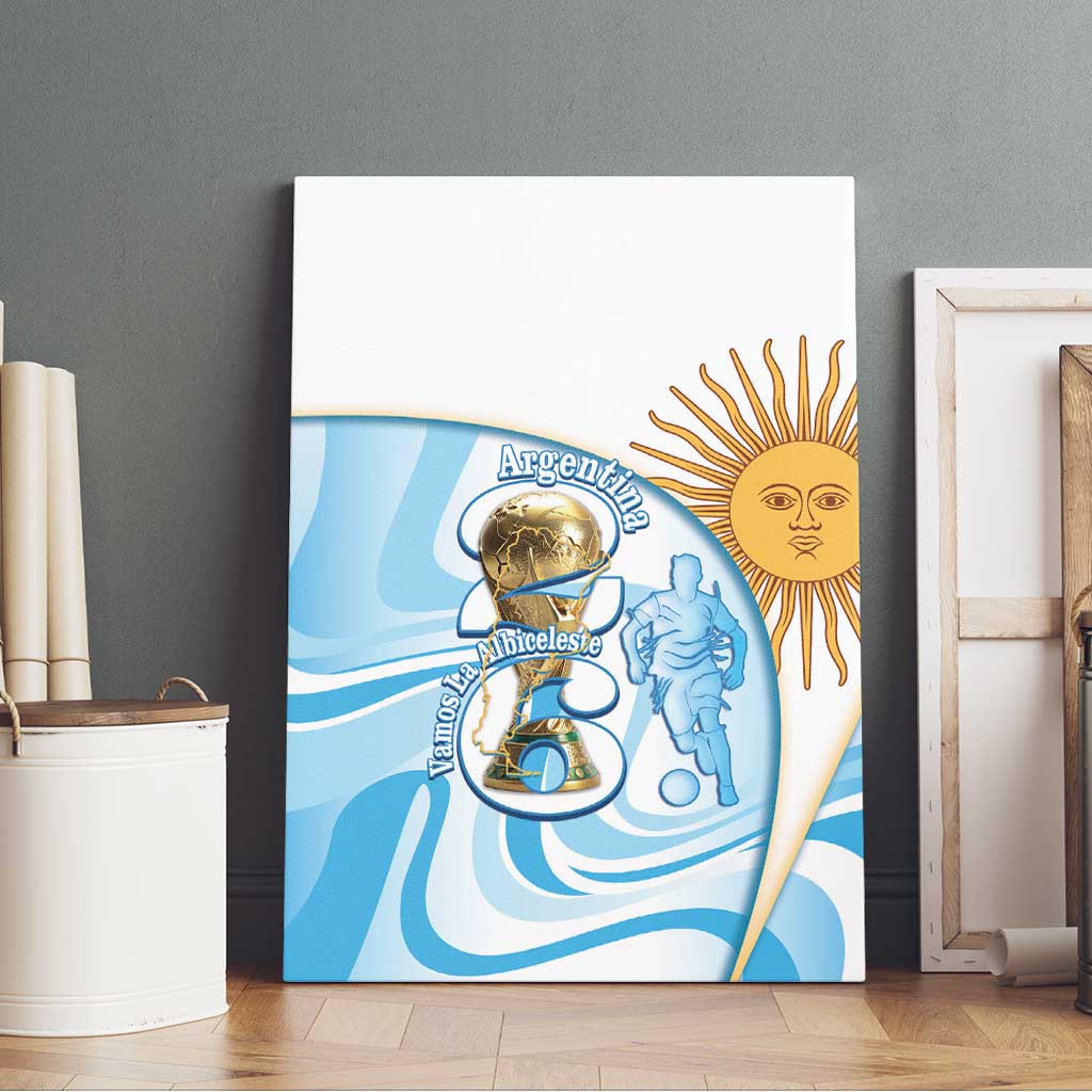 Argentina Football Canvas Wall Art 2026 Trophy Vamos La Albiceleste - Wonder Print Shop