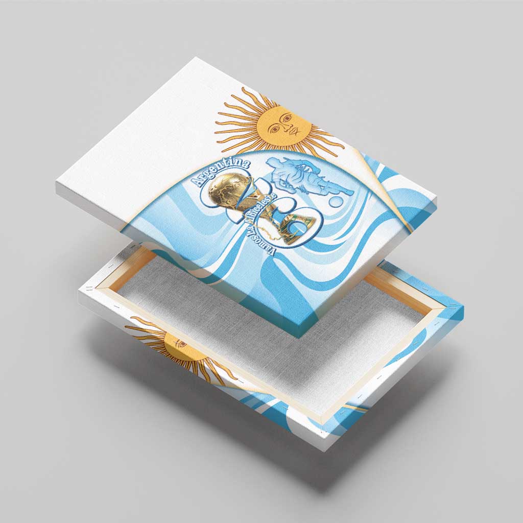 Argentina Football Canvas Wall Art 2026 Trophy Vamos La Albiceleste - Wonder Print Shop