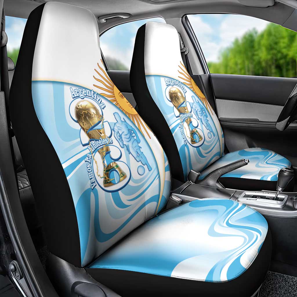 Argentina Football Car Seat Cover 2026 Trophy Vamos La Albiceleste - Wonder Print Shop