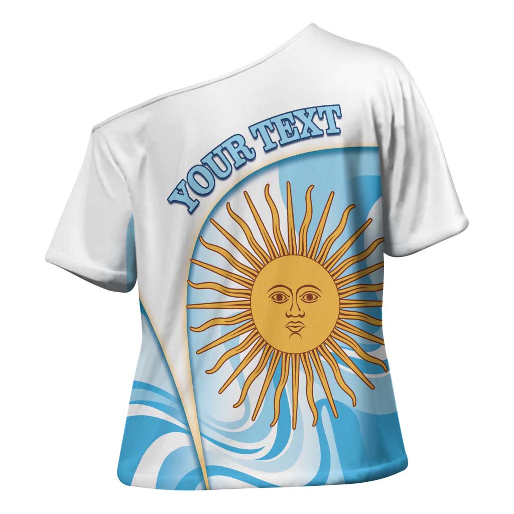 Argentina Football Personalized Cross Shoulder Shirt 2026 Trophy Vamos La Albiceleste - Wonder Print Shop