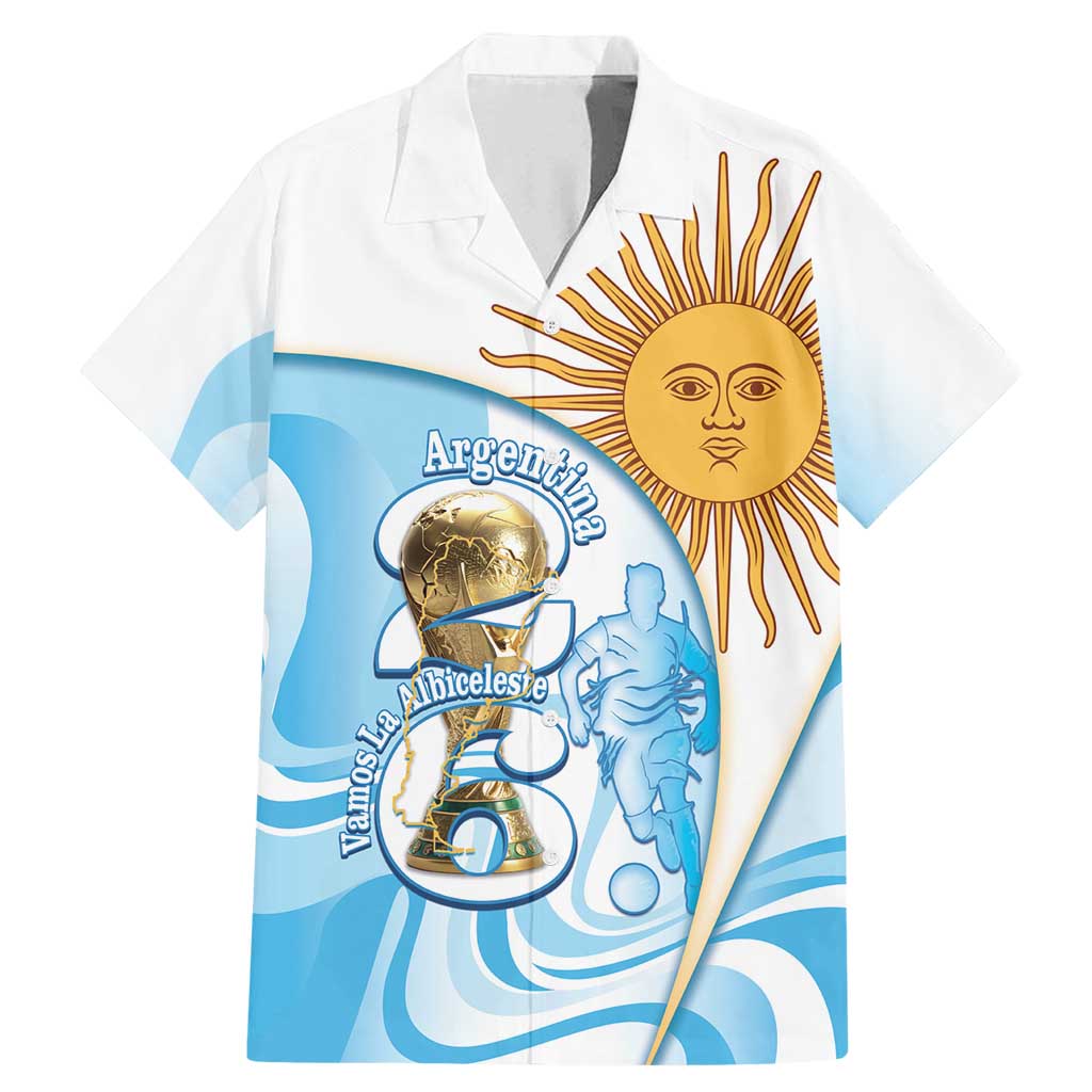 Argentina Football Personalized Family Matching Mermaid Dress and Hawaiian Shirt 2026 Trophy Vamos La Albiceleste - Wonder Print Shop