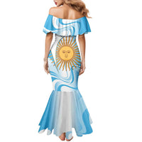 Argentina Football Personalized Family Matching Mermaid Dress and Hawaiian Shirt 2026 Trophy Vamos La Albiceleste - Wonder Print Shop