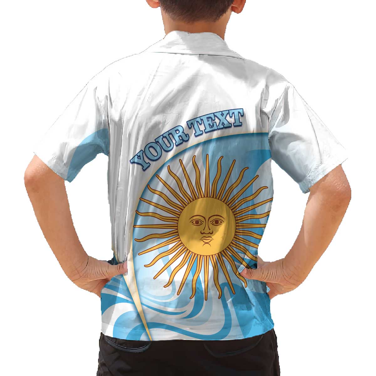 Argentina Football Personalized Family Matching Off The Shoulder Long Sleeve Dress and Hawaiian Shirt 2026 Trophy Vamos La Albiceleste - Wonder Print Shop