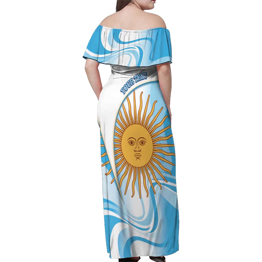 Argentina Football Personalized Family Matching Off Shoulder Maxi Dress and Hawaiian Shirt 2026 Trophy Vamos La Albiceleste - Wonder Print Shop