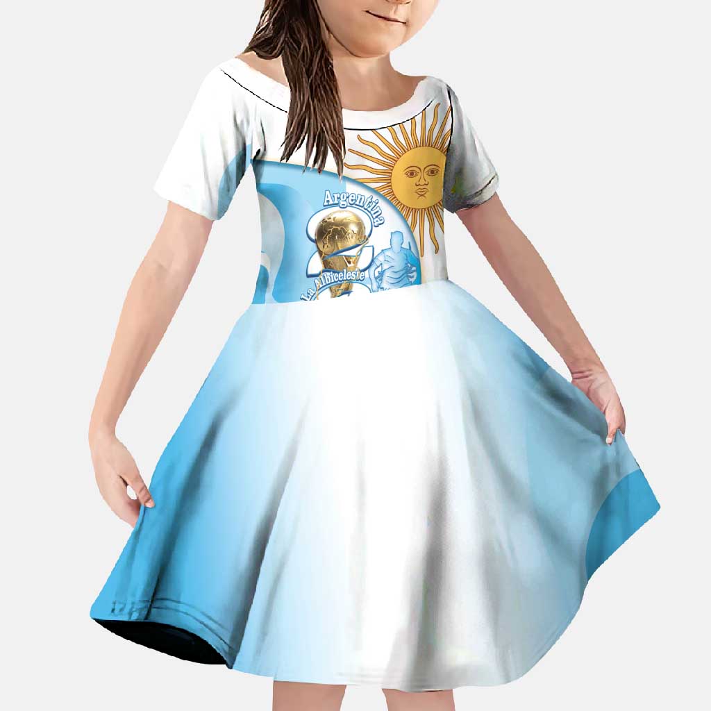 Argentina Football Personalized Family Matching Summer Maxi Dress and Hawaiian Shirt 2026 Trophy Vamos La Albiceleste - Wonder Print Shop