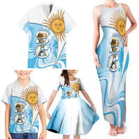 Argentina Football Personalized Family Matching Tank Maxi Dress and Hawaiian Shirt 2026 Trophy Vamos La Albiceleste - Wonder Print Shop