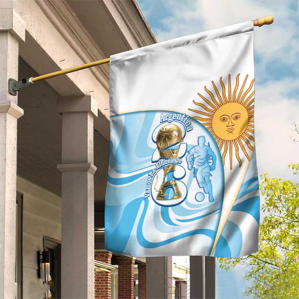 Argentina Football Garden Flag 2026 Trophy Vamos La Albiceleste - Wonder Print Shop