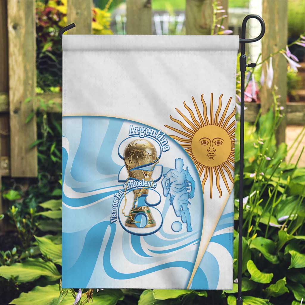 Argentina Football Garden Flag 2026 Trophy Vamos La Albiceleste - Wonder Print Shop