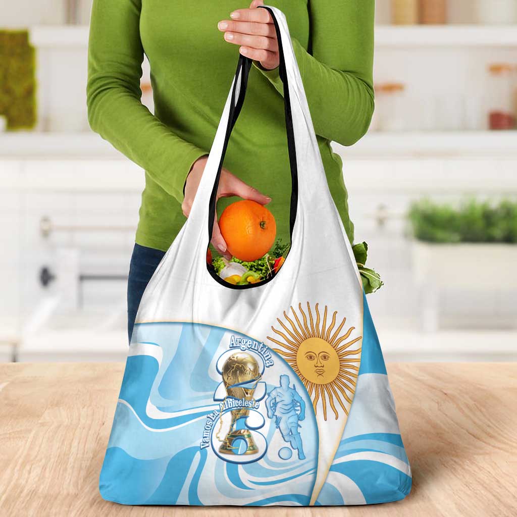 Argentina Football Grocery Bag 2026 Trophy Vamos La Albiceleste - Wonder Print Shop