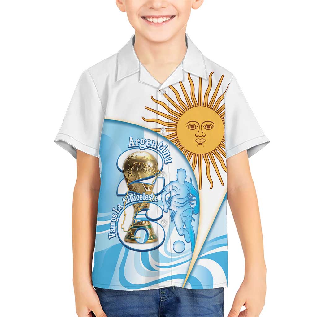 Argentina Football Personalized Hawaiian Shirt 2026 Trophy Vamos La Albiceleste - Wonder Print Shop