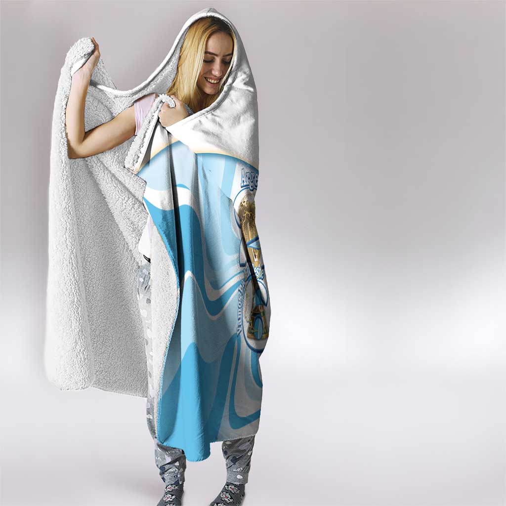 Argentina Football Hooded Blanket 2026 Trophy Vamos La Albiceleste - Wonder Print Shop