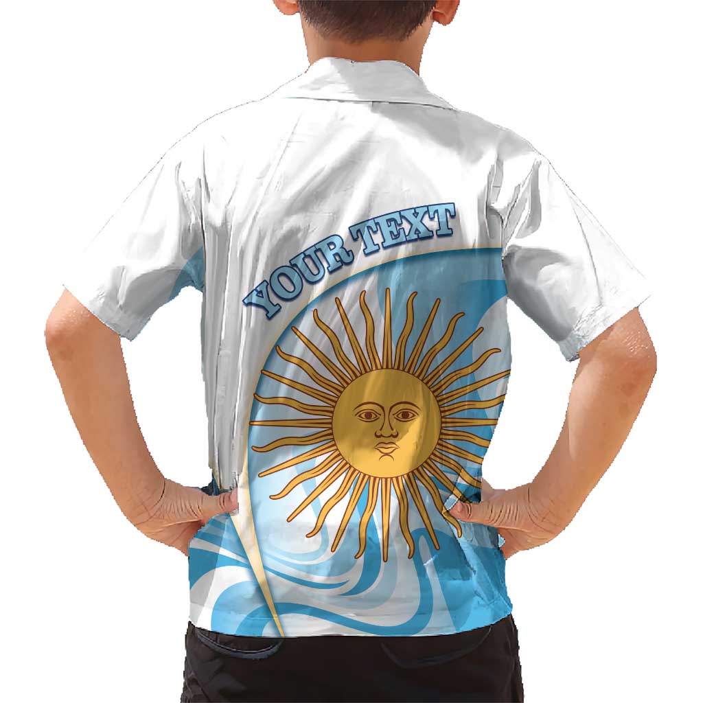Argentina Football Personalized Kid Hawaiian Shirt 2026 Trophy Vamos La Albiceleste - Wonder Print Shop