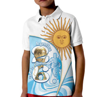 Argentina Football Personalized Kid Polo Shirt 2026 Trophy Vamos La Albiceleste - Wonder Print Shop