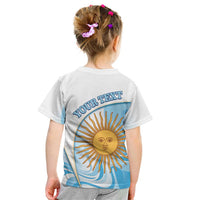 Argentina Football Personalized Kid T Shirt 2026 Trophy Vamos La Albiceleste - Wonder Print Shop