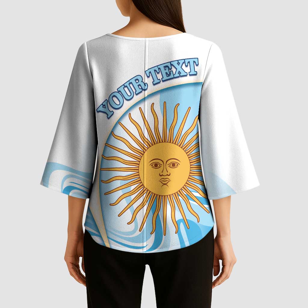 Argentina Football Personalized Kimono Sleeve Blouse 2026 Trophy Vamos La Albiceleste - Wonder Print Shop