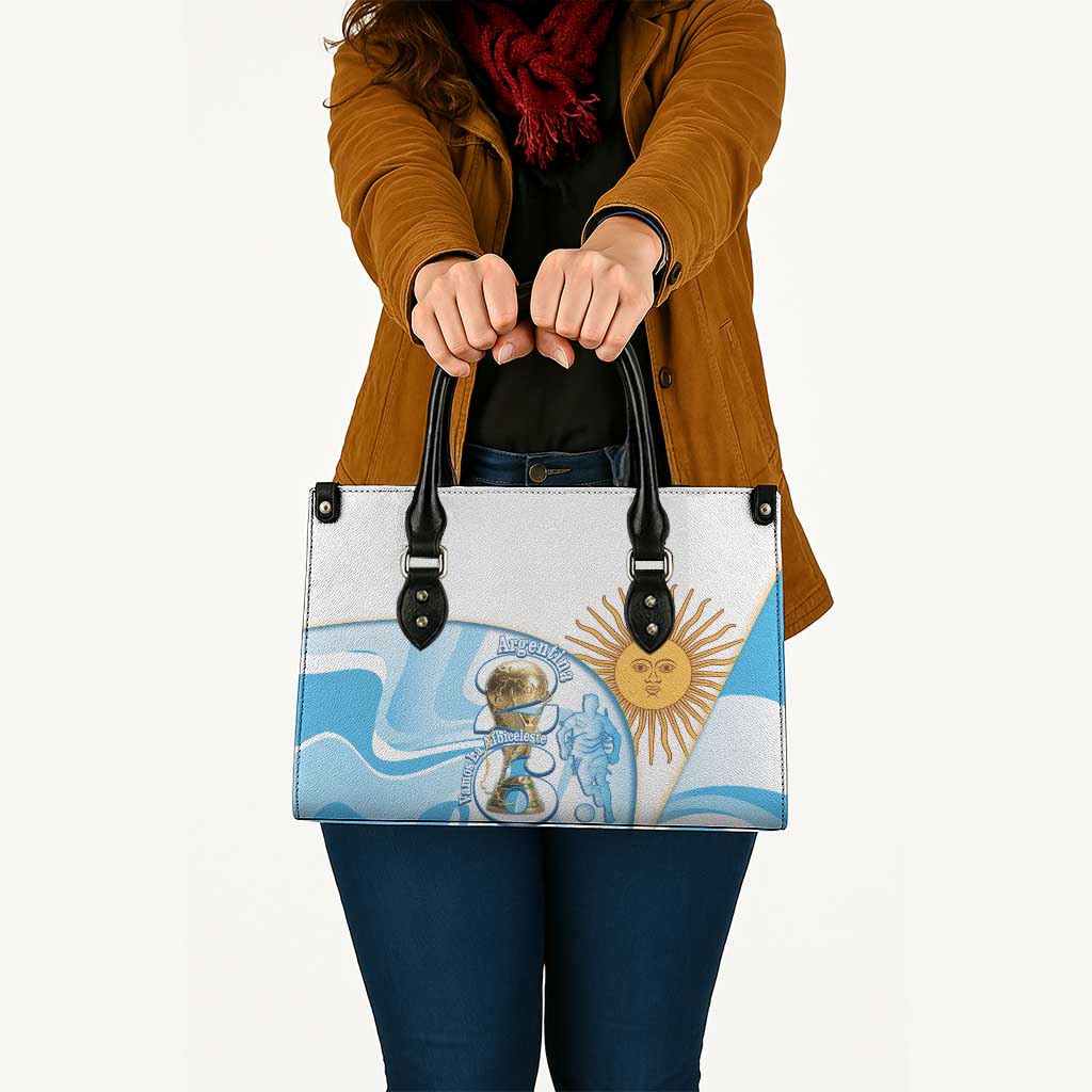 Argentina Football Leather Bag 2026 Trophy Vamos La Albiceleste - Wonder Print Shop