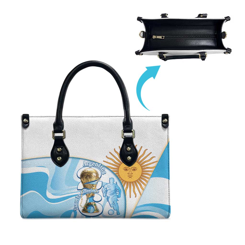 Argentina Football Leather Bag 2026 Trophy Vamos La Albiceleste - Wonder Print Shop