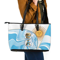 Argentina Football Leather Tote Bag 2026 Trophy Vamos La Albiceleste - Wonder Print Shop