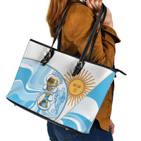 Argentina Football Leather Tote Bag 2026 Trophy Vamos La Albiceleste - Wonder Print Shop