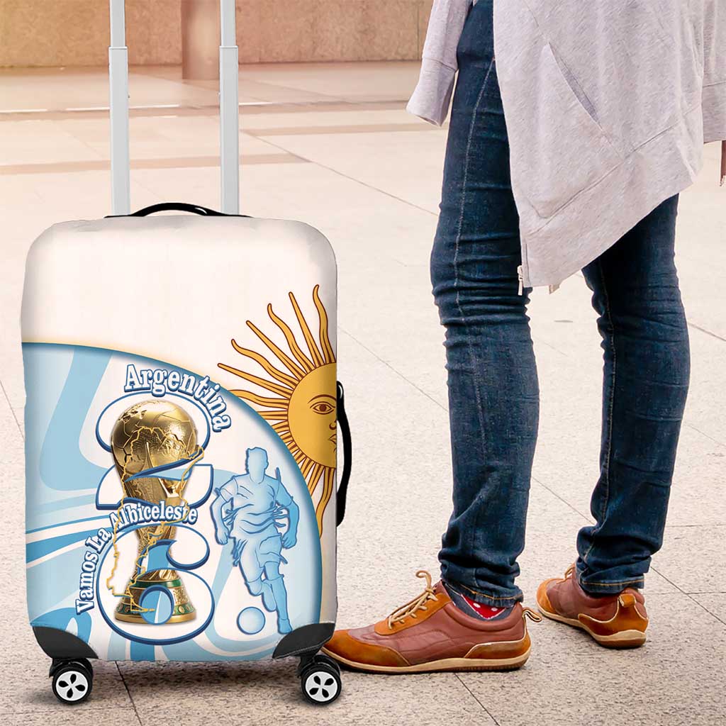 Argentina Football Luggage Cover 2026 Trophy Vamos La Albiceleste - Wonder Print Shop