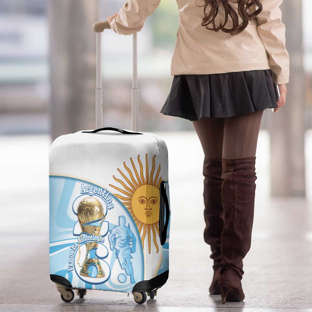Argentina Football Luggage Cover 2026 Trophy Vamos La Albiceleste - Wonder Print Shop