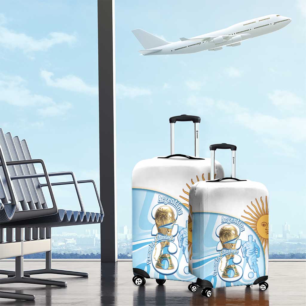 Argentina Football Luggage Cover 2026 Trophy Vamos La Albiceleste - Wonder Print Shop
