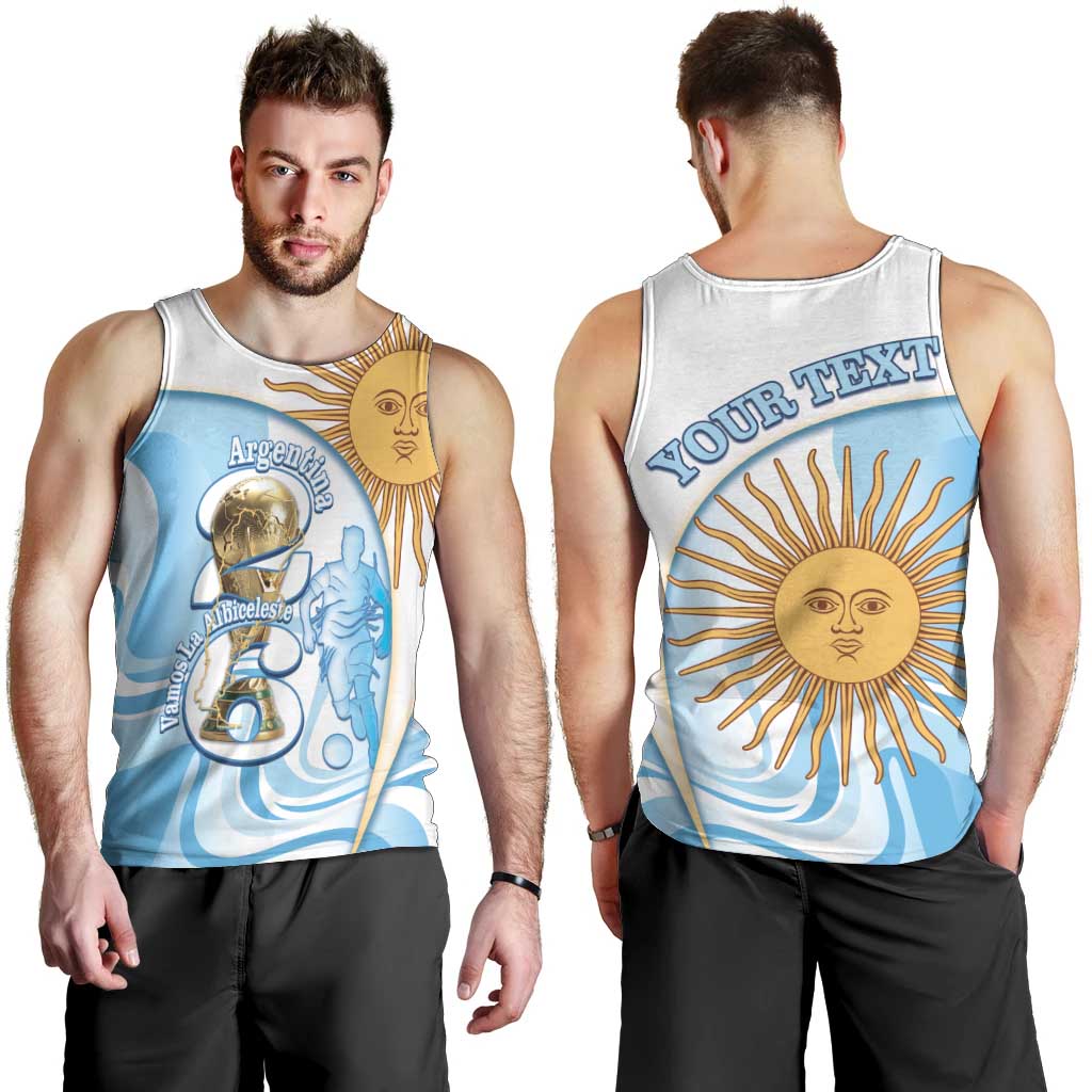Argentina Football Personalized Men Tank Top 2026 Trophy Vamos La Albiceleste - Wonder Print Shop