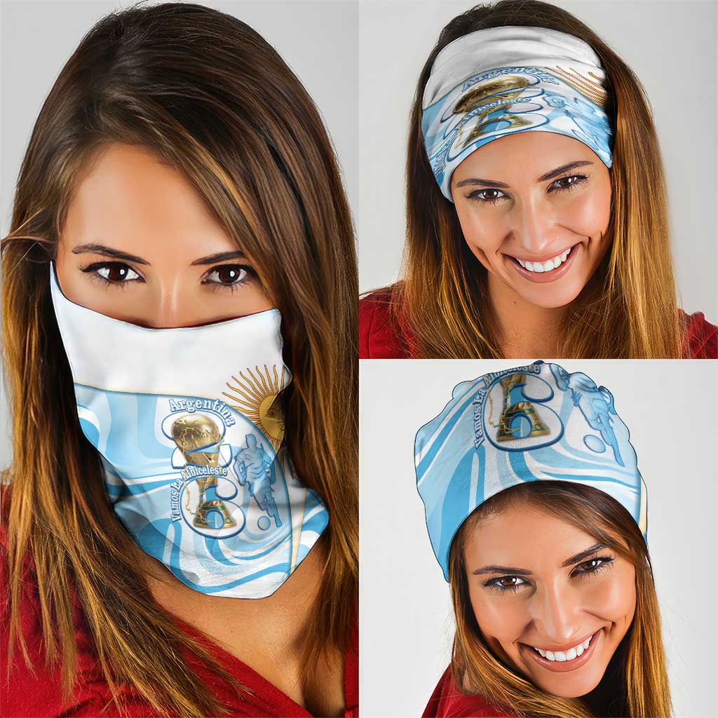 Argentina Football Neck Gaiter 2026 Trophy Vamos La Albiceleste - Wonder Print Shop