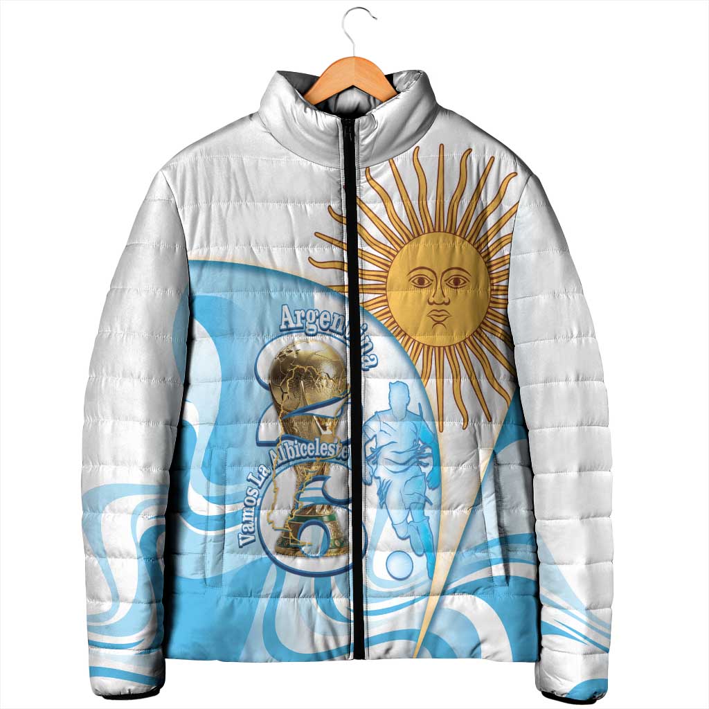 Argentina Football Personalized Padded Jacket 2026 Trophy Vamos La Albiceleste - Wonder Print Shop