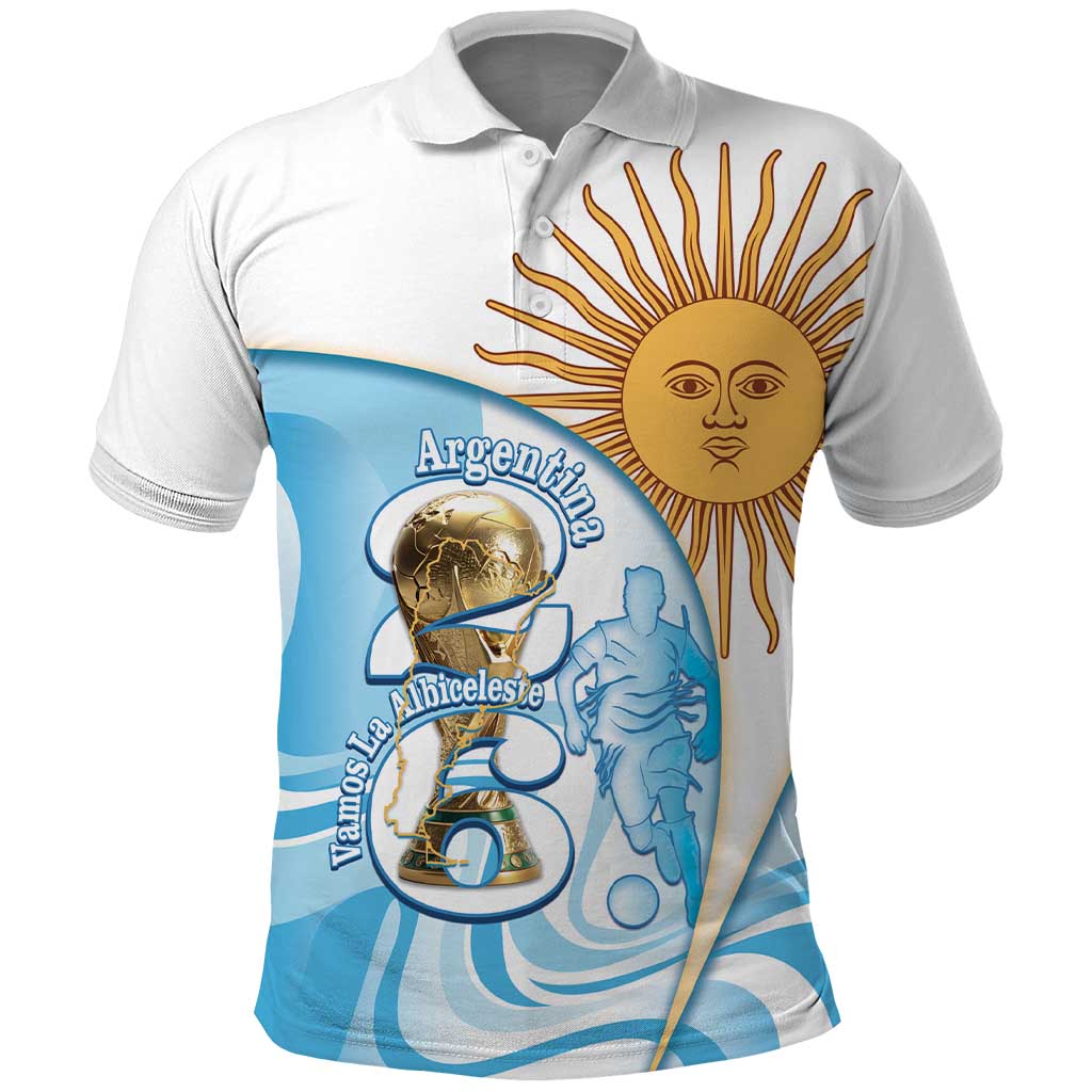 Argentina Football Personalized Polo Shirt 2026 Trophy Vamos La Albiceleste - Wonder Print Shop