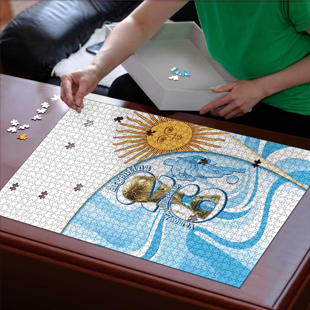 Argentina Football Puzzle 2026 Trophy Vamos La Albiceleste - Wonder Print Shop