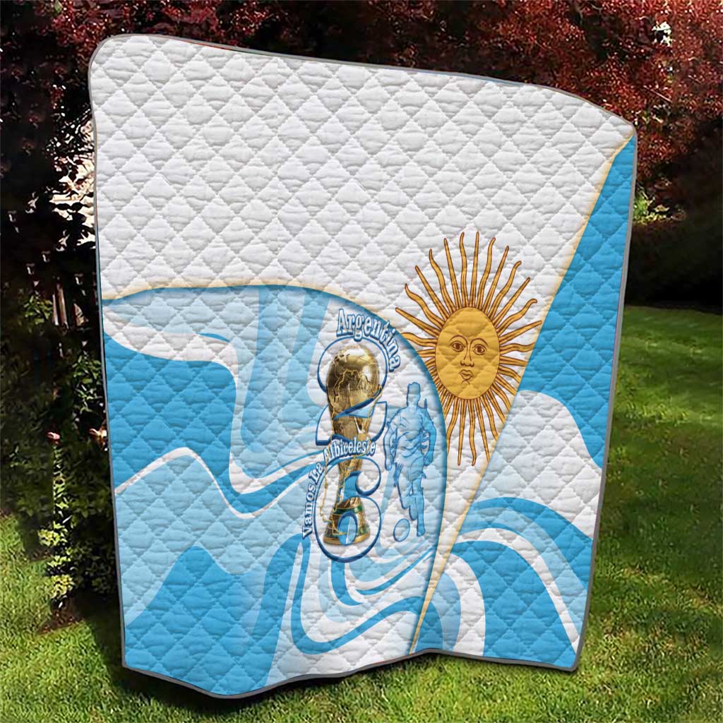 Argentina Football Quilt 2026 Trophy Vamos La Albiceleste - Wonder Print Shop