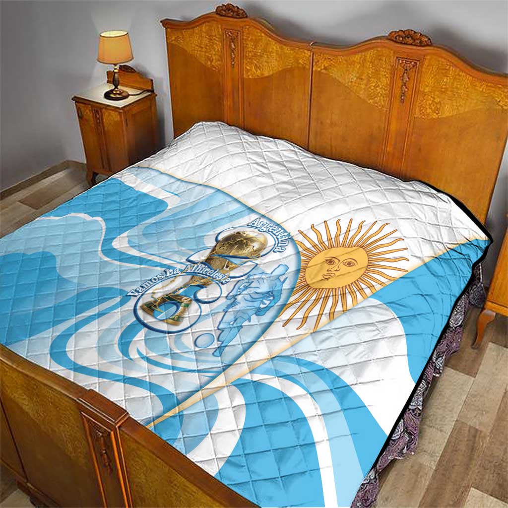 Argentina Football Quilt 2026 Trophy Vamos La Albiceleste - Wonder Print Shop