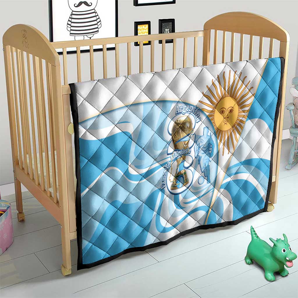 Argentina Football Quilt 2026 Trophy Vamos La Albiceleste - Wonder Print Shop