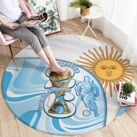 Argentina Football Round Carpet 2026 Trophy Vamos La Albiceleste - Wonder Print Shop