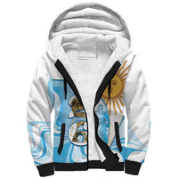 Argentina Football Personalized Sherpa Hoodie 2026 Trophy Vamos La Albiceleste - Wonder Print Shop