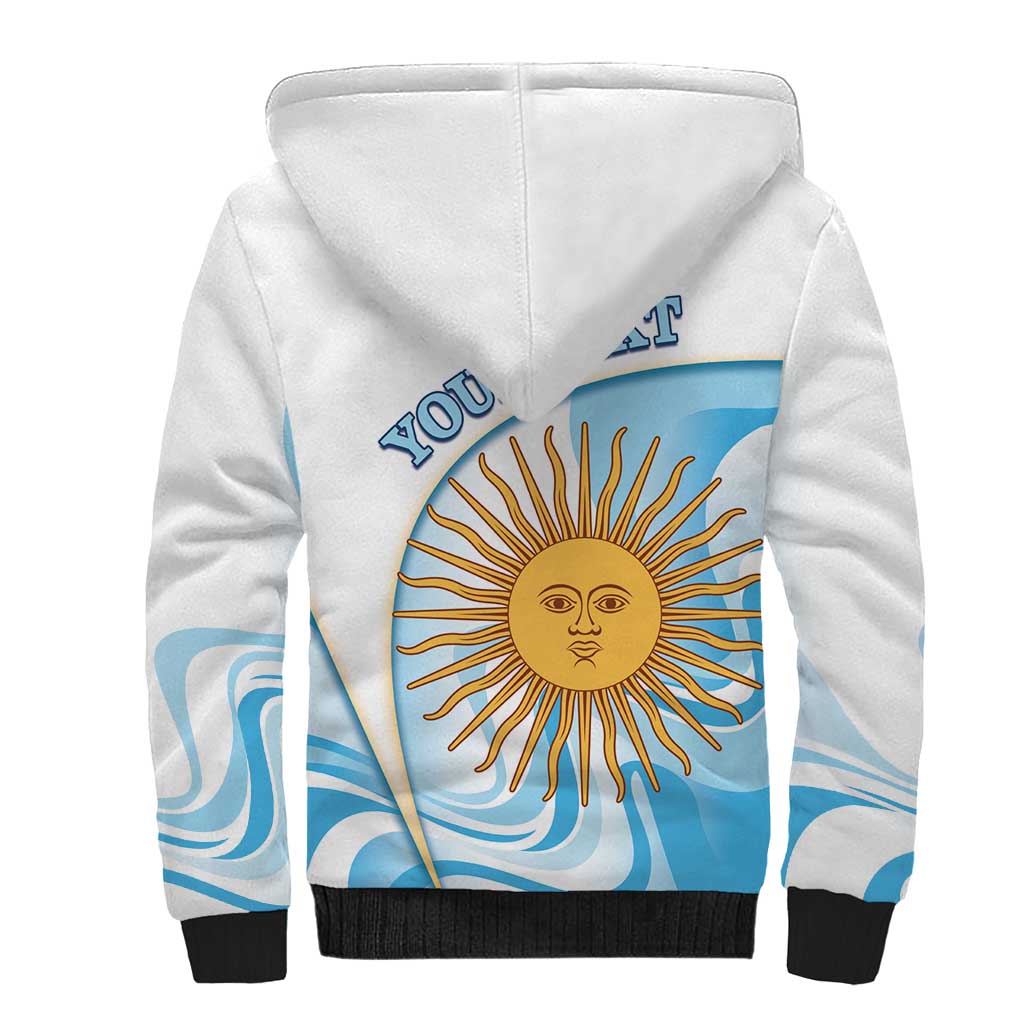 Argentina Football Personalized Sherpa Hoodie 2026 Trophy Vamos La Albiceleste - Wonder Print Shop